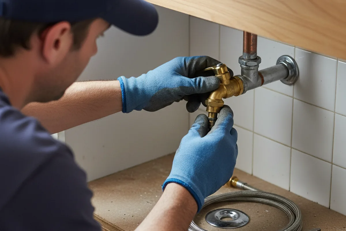 Shutoff valve and fitting work during Faucet and Fixture Repair in Mount Gilead